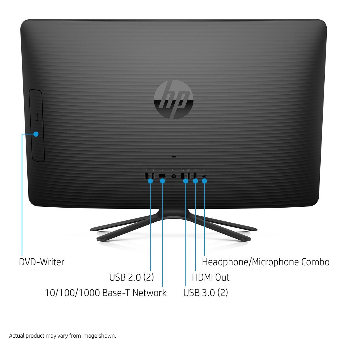 AIO HP i3, 8GB memoria ram, 1TB hard disk, 24